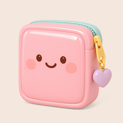 모양 컬러 컨셉 가방 사람 라이프 3D 파일형식 분홍색 파우치 캐릭터 장난감 하트 오브젝트 귀여움 디자인 장신구 일상 어린이 편집3D PSD 편집이미지 신학기