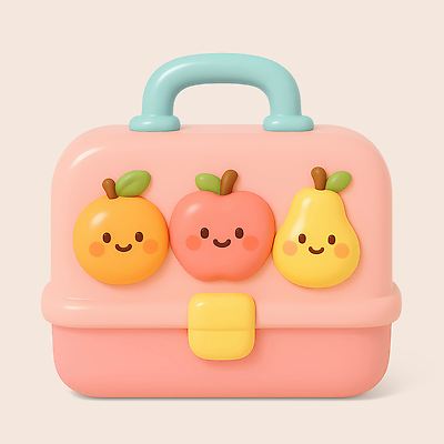 잡화 컬러 컨셉 과일 사람 3D 파일형식 장난감 가방 사과 귀여움 어린이 놀이 분홍색 장식 손잡이 세트 교육 창의력 편집3D PSD 편집이미지 오브젝트 신학기