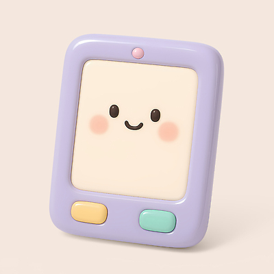 컬러 컨셉 표정 신체부위 전자제품 스마트기기 3D 오브젝트 파일형식 태블릿 장난감 스크린 얼굴 귀여움 버튼 보라색 테두리 아기용품 디자인 특징 웃음 장식 기념품 편집3D PSD 편집이미지 신학기