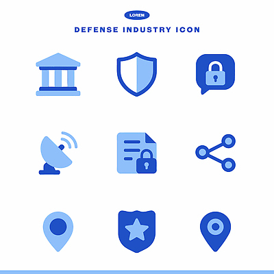 아이콘 문자 산업 컨셉 모션 안전 파일형식 벡터 보안 수비 기호 심볼 정보 보호 통신 기획 정책 단계 자료 2D아이콘 AI파일 방위산업