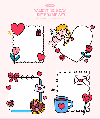 모양 꽃 감정 술잔 데이이벤트 이벤트 표현 파일형식 벡터 발렌타인데이 프레임 디자인 큐피드 사랑 하트 장미 선물 편지 도안 세트 컬러 맥주잔 달력 메시지 기념일 애정표현 장식 국내일러스트 일러스트 AI파일