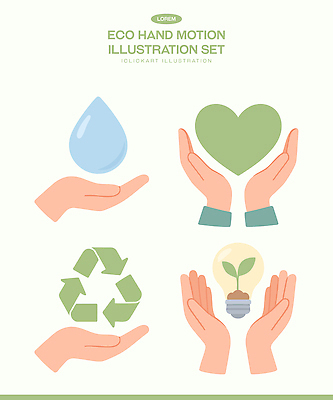 자연요소 컨셉 모션 신체부위 환경 친환경 생태계 파일형식 벡터 보호 손 물 마음 재활용 전구 식물 에너지 자연 사람 아이디어 이벤트 교육 그림 심볼 창의성 디자인 국내일러스트 일러스트 AI파일 손짓 에코