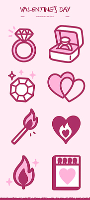 모양 문자 감정 컨셉 장신구 데이이벤트 불 이벤트 맛 광석 보석 파일형식 벡터 발렌타인데이 기호 다이아몬드 반지 하트 성냥 불꽃 이미지 사랑 선물 로맨틱 축제 기념일 달콤 상징 뷰티풀 마음 습관 초대 국내일러스트 일러스트 AI파일