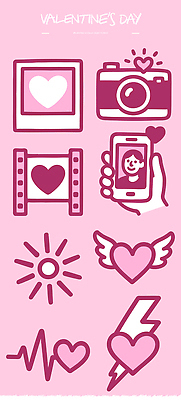 자연요소 모양 문자 감정 관계 데이이벤트 이벤트 전자제품 핸드폰 스마트기기 파일형식 벡터 발렌타인데이 하트 카메라 스마트폰 사랑 디자인 필름 날개 태양 기호 심볼 축제 커플 메시지 연애 기념일 표현 국내일러스트 일러스트 AI파일