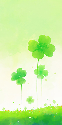 JPG 식물 디자인 꽃 줄기 컬러 배경화면 백그라운드 잎 일러스트 자연 생명 그래픽 초록색 환경 봄 성장 네잎클로버 심플 자원 국내일러스트 AI일러스트 AI콘텐츠 계절 클로버 생태계 파일형식