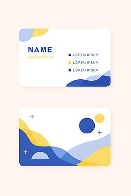 도형 템플릿 컬러 무늬 파일형식 벡터 디자인 패턴 사각형 원형 파란색 노란색 심볼 이름 기하학 견본 심플 스타일 그래픽 명함 이미지템플릿 AI파일