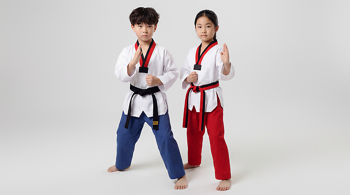 JPG 편집이미지 손 어린이 스포츠 포즈 유니폼 신체 바지 소녀 소년 운동 십이지신 무도 연습 태권도 태권도복 의료성형뷰티 액티비티 편집실사 AI인물포토 AI콘텐츠 옷 여자 남자 하의 건강 도복 사람 신체부위 격투기 CG 파일형식 AI포토