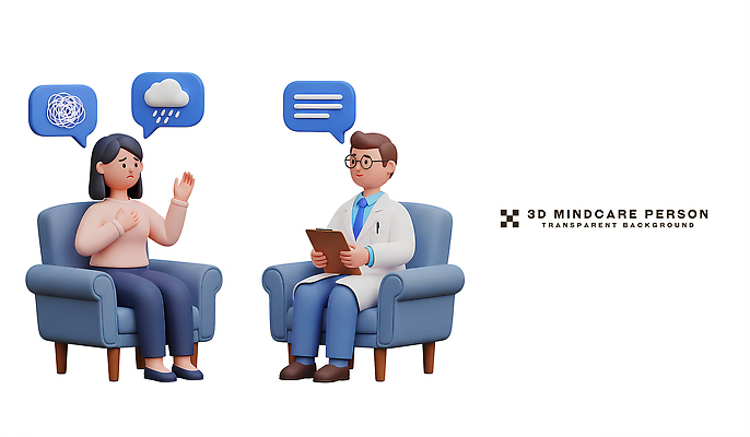 직업 컨셉 의학 건강 말하기 3D 파일형식 상담 전문직 대화 감정 심리 치료 피드백 질문 문제 사람 의사소통 치료사 마음 소통 편집이미지 편집3D PSD 정신건강