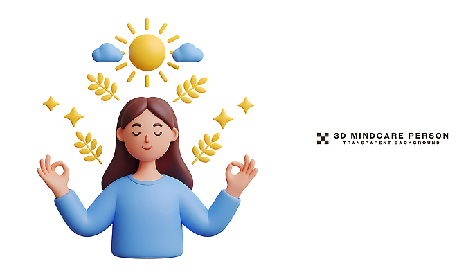 자연요소 컨셉 건강 3D 디지털합성 생태계 파일형식 명상 사람 태양 별 포즈 모션 컬러 디자인 백그라운드 평화 자연 편집이미지 편집3D PSD 정신건강