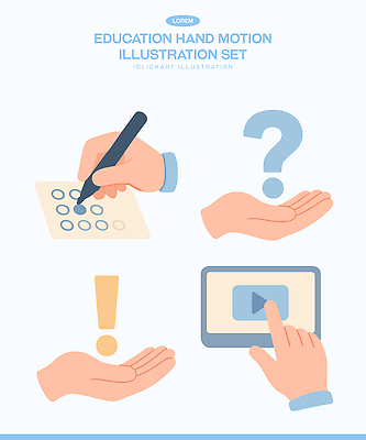 문자 손 기호 교육 모션 신체부위 파일형식 벡터 포즈 종이 질문 느낌표 스크린 터치 점 표시 표현 손가락 그림 디자인 학습 자료 전달 일러스트 국내일러스트 AI파일 손짓