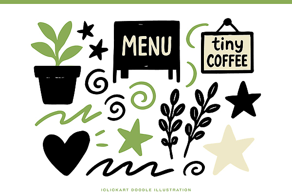 자연요소 모양 음료 선 컨셉 상점 크기 생태계 파일형식 벡터 메뉴 커피 손그림 식물 별 하트 곡선 빈티지 디자인 작음 서명 꾸미기 포스터 그림 장식 자연 일러스트 국내일러스트 AI파일 낙서 카페
