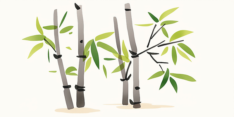 JPG 나무 식물 전통 줄기 잎 겨울 일러스트 자연 날씨 열대 풍경 초록색 환경 성장 숲 대나무 생태계 한국화 매난국죽 표본 국내일러스트 AI일러스트 AI콘텐츠 계절 컬러 동양화 파일형식