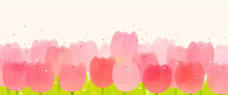 JPG 식물 꽃잎 꽃 화초 줄기 분홍색 컬러 백그라운드 꽃밭 일러스트 자연 생명 풍경 빨간색 여름 정원 봄 튤립 원예 베이지색 국내일러스트 AI일러스트 AI콘텐츠 계절 취미 생태계 파일형식