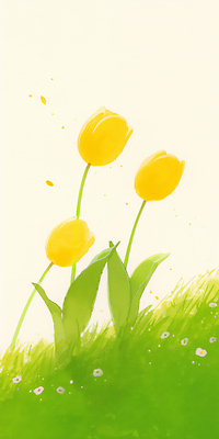 JPG 식물 꽃 예술 컬러 일러스트 자연 수채화 풍경 잔디 초원 정원 봄 튤립 식물원 화사함 드로잉 국내일러스트 AI일러스트 AI콘텐츠 계절 컨셉 미술 생태계 파일형식