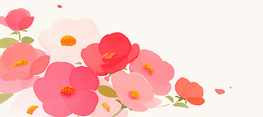 JPG 모양 디자인 꽃잎 꽃 예술 분홍색 컬러 꽃다발 백그라운드 일러스트 자연 수채화 장식 빨간색 장미 봄 흰색 그림 화사함 감성 국내일러스트 AI일러스트 AI콘텐츠 식물 계절 컨셉 생태계 파일형식