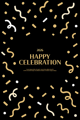 감정 컬러 컨셉 이벤트 연도 파일형식 벡터 축하 장식 백그라운드 기념일 금색 흰색 흩어짐 2026년 디자인 파티 축제 모임 기쁨 세레모니 즐거움 전통 문화 일러스트 국내일러스트 AI파일