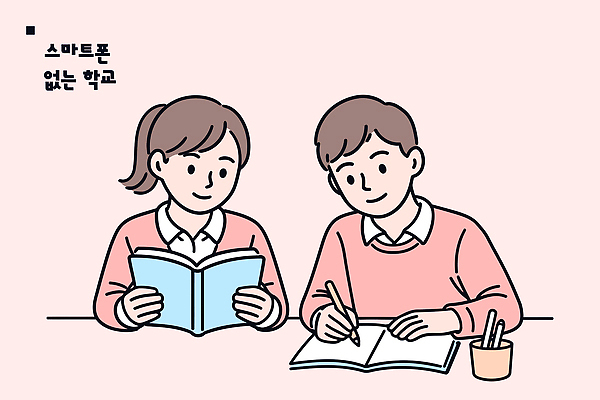 교육 컨셉 학교 관계 학용품 사람 핸드폰 스마트기기 필기구 파일형식 벡터 스마트폰 학생 책 학습 기록 독서 협력 의견 시간 모션 집중 친구 어린이 수업 교실 연필 종이 교양 일러스트 국내일러스트 AI파일 정책