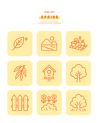 식물 계절 잎 생태계 파일형식 벡터 봄 디자인 나뭇잎 풍경 이사 나무 꽃 자연 컬러 장식 그래픽 테마 AI파일 일러스트 국내일러스트