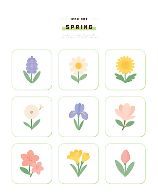 식물 디자인 꽃 예술 컬러 일러스트 봄꽃 자연 그래픽 봄 그림 화사함 디지털아트 국내일러스트 AI파일 계절 컨셉 생태계 파일형식 벡터