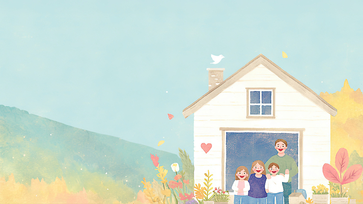 JPG 나무 꽃 행복 감정 일러스트 가족 자연 주택 사랑 웃음 풍경 여러명 일상 평화 환경 초대 순간 집앞 국내일러스트 AI일러스트 AI콘텐츠 식물 다수 컨셉 관계 표정 사람 건물 라이프 생태계 파일형식