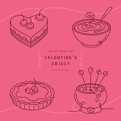 감정 선 음식 데이이벤트 디저트 이벤트 광석 파일형식 벡터 발렌타인데이 케이크 과일 초콜릿 그림 사랑 축제 기념일 디자인 사탕 크리스탈 파티 간편조리식품 모양 AI파일 일러스트 국내일러스트 라인아트