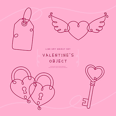 모양 감정 선 컨셉 데이이벤트 이벤트 라벨 파일형식 벡터 발렌타인데이 사랑 하트 자물쇠 열쇠 선물 꼬리표 리본 로맨틱 디자인 라인아트 기념일 아이템 심볼 상징 도안 축하 AI파일 일러스트 국내일러스트