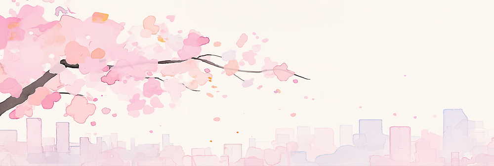 JPG 나무 식물 꽃잎 꽃 분홍색 일러스트 자연 풍경 생활 봄 벚꽃 나뭇가지 도시 꽃구경 만개 경관 국내일러스트 AI일러스트 AI콘텐츠 계절 컬러 생태계 파일형식