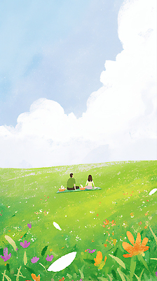 JPG 커플 꽃 음식 컬러 데이트 일러스트 자연 하늘 함께함 사람 앉기 풍경 초원 여름 파란색 소풍 환경 봄 공간 자유 즐거움 국내일러스트 AI일러스트 AI콘텐츠 식물 계절 감정 컨셉 관계 모션 야외활동 생태계 파일형식