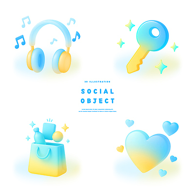 모양 음향기기 가방 문화예술 3D 파일형식 소셜 헤드폰 음악 열쇠 쇼핑 쇼핑백 하트 컬러 디자인 배열 이미지 그래픽 편집이미지 편집3D PSD 오브젝트 소셜네트워크