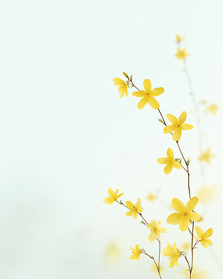JPG 식물 계절 꽃잎 꽃 줄기 백그라운드 일러스트 자연 생명 풍경 햇빛 노란색 정원 봄 성장 관찰 개나리 국내일러스트 AI일러스트 AI콘텐츠 컬러 모션 태양 생태계 파일형식
