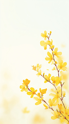 JPG 나무 식물 디자인 계절 꽃 예술 컬러 백그라운드 잎 일러스트 자연 생명 생물 밝음 풍경 봄 개나리 국내일러스트 AI일러스트 AI콘텐츠 생태계 파일형식