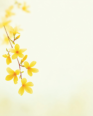 JPG 식물 계절 꽃잎 컬러 백그라운드 잎 일러스트 자연 생명 풍경 일상 빛 봄 성장 개나리 꽃봉오리 국내일러스트 AI일러스트 AI콘텐츠 꽃 라이프 생태계 파일형식