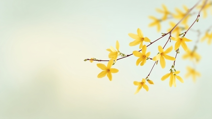 JPG 식물 꽃잎 꽃 백그라운드 일러스트 봄꽃 자연 하늘 생명 햇빛 노란색 봄 성장 개나리 꽃봉오리 친환경 생태계 가지치기 국내일러스트 AI일러스트 AI콘텐츠 계절 컬러 태양 환경 원예 파일형식