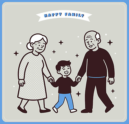 여자 노년 남자 감정 어린이 관계 모션 놀이 표정 라이프 파일형식 벡터 가족 손잡기 걷기 할아버지 할머니 소년 세대 일상 행복 그림 장면 사랑 교류 시간 놀이터 이야기 웃음 일러스트 국내일러스트 AI파일