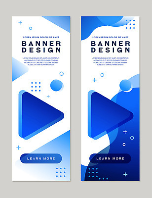 도형 템플릿 배너 컬러 컨셉 무늬 세로 파일형식 벡터 디자인 그래픽 삼각형 원형 패턴 파란색 흰색 구성 예시 모던 깨끗함 배너템플릿 AI파일 세로배너 추상