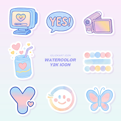 문자 감정 컨셉 표정 전자제품 물통 파일형식 스티커 도형 기호 컬러 디자인 사랑 미소 카메라 물병 심볼 백그라운드 형상 예술 그래픽 PSD Y2K 수채화 오브젝트 일러스트 국내일러스트