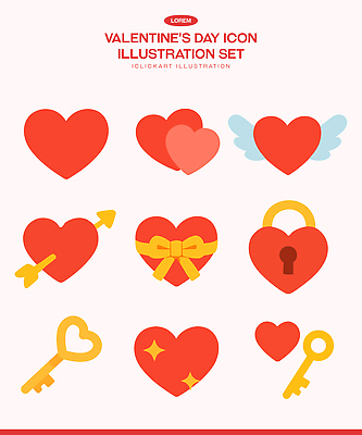 디자인 기념일 컬러 날개 일러스트 화이트데이 열쇠 화살 발렌타인데이 선물 사랑 그래픽 세트 로맨틱 하트 심장 축하 락 국내일러스트 AI파일 모양 감정 컨셉 데이이벤트 이벤트 장기_의학 로큰롤 파일형식 벡터