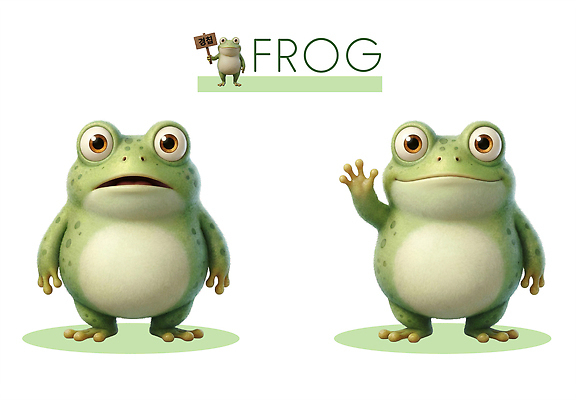 캐릭터 감정 컬러 동물캐릭터 컨셉 2 관계 표정 개구리 양서류 신체부위 3D 예절 파일형식 손 인사 놀람 초록색 두마리 등장 장면 동물 귀여움 즐거움 디자인 표시 친구 소통 모션 PSD 개구리캐릭터 3D캐릭터 편집이미지 편집3D