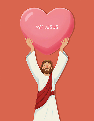 PSD 손 디자인 기독교 종교 상징 분홍색 백그라운드 일러스트 형상 사랑 사람 빨간색 축제 하트 표현 예수 높이 그림 단순화된 국내일러스트 모양 감정 컬러 신체부위 신_종교 파일형식