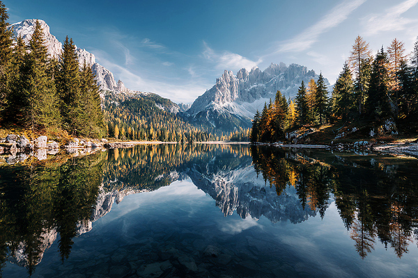 JPG 나무 편집이미지 호수 여행 자연 하늘 산 풍경 물 여름 반사 고요 숲 경관 편집실사 AI포토 AI콘텐츠 자연요소 식물 계절 CG 생태계 파일형식