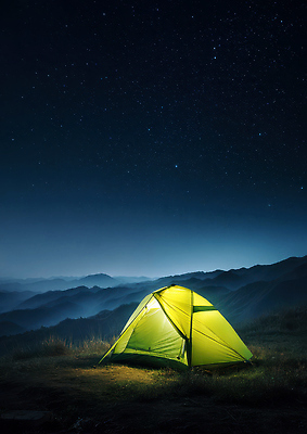 JPG 편집이미지 별 여행 자연 하늘 바람 조명 산 텐트 야외활동 고요 등산 캠핑 도전 숲 편집실사 AI포토 AI콘텐츠 자연요소 레저 날씨 캠핑도구 트래킹 CG 생태계 파일형식