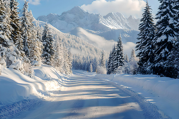 JPG 나무 편집이미지 도로 여행 겨울 자연 하늘 날씨 산 풍경 환경 산책 시골 편집실사 AI포토 AI콘텐츠 식물 계절 길 교통시설 휴식 CG 생태계 파일형식