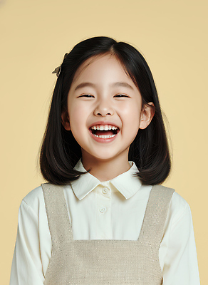 JPG 편집이미지 원피스 행복 감정 어린이 표정 웃음 소녀 즐거움 일과 순간 의료성형뷰티 편집실사 AI인물포토 AI콘텐츠 옷 여자 사람 CG 파일형식 AI포토