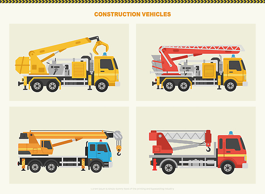 건축 육상교통 컨셉 모션 자동차 건설업 중장비 공학 파일형식 벡터 기중기 리프트 장비 작업 도구 트럭 기계 이동 구조물 산업 프로젝트 운전 안전 기술 작업자 기계공학 운반 일러스트 국내일러스트 AI파일 건설현장