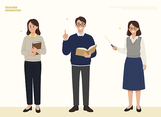 직업 교육 학교 관계 모션 교재 파일형식 벡터 교사 교실 학습 책 교양 강의 학생 수업 교과서 발표 자료 준비 설명 역할 실험 동료 연습 일러스트 국내일러스트 AI파일