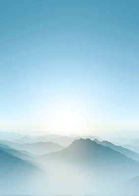 JPG 지구 컬러 일러스트 자연 하늘 아침 산 풍경 빛 태양 일출 안개 정상 높이 산맥 국내일러스트 AI일러스트 AI콘텐츠 주간 자연요소 날씨 노을 생태계 파일형식