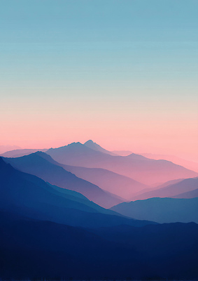 JPG 컬러 일러스트 자연 하늘 산 거리 형상 풍경 태양 시간 변화 고도 지평선 국내일러스트 AI일러스트 AI콘텐츠 자연요소 컨셉 생태계 파일형식