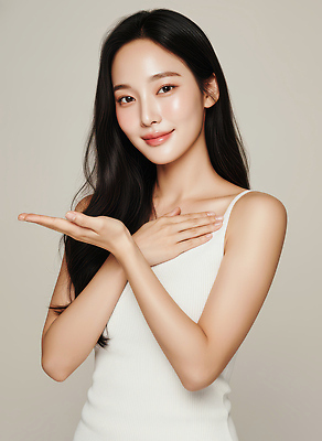 JPG 모델 편집이미지 긴머리 여자 포즈 미소 뷰티 촬영 직사각형 의료성형뷰티 편집실사 AI인물포토 AI콘텐츠 도형 헤어스타일 표정 사람 CG 파일형식 AI포토