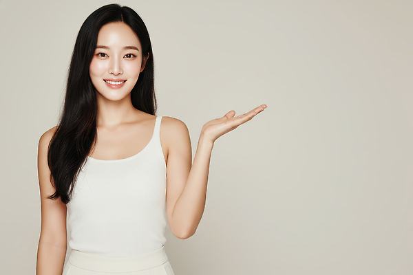 JPG 편집이미지 손 여자 행복 백그라운드 모션 날씨 실내 표정 미소 상반신 촬영 흰색 편안함 주머니 의료성형뷰티 편집실사 AI인물포토 AI콘텐츠 감정 컬러 사람 내부 신체부위 감각 CG 파일형식 AI포토