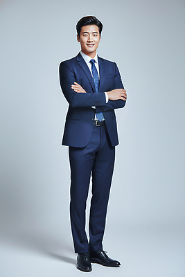 JPG 편집이미지 남자 포즈 백그라운드 비즈니스 정장 팔짱 비즈니스맨 화합 의료성형뷰티 스타일 편집실사 AI인물포토 AI콘텐츠 옷 모션 사람 직장인 CG 파일형식 AI포토